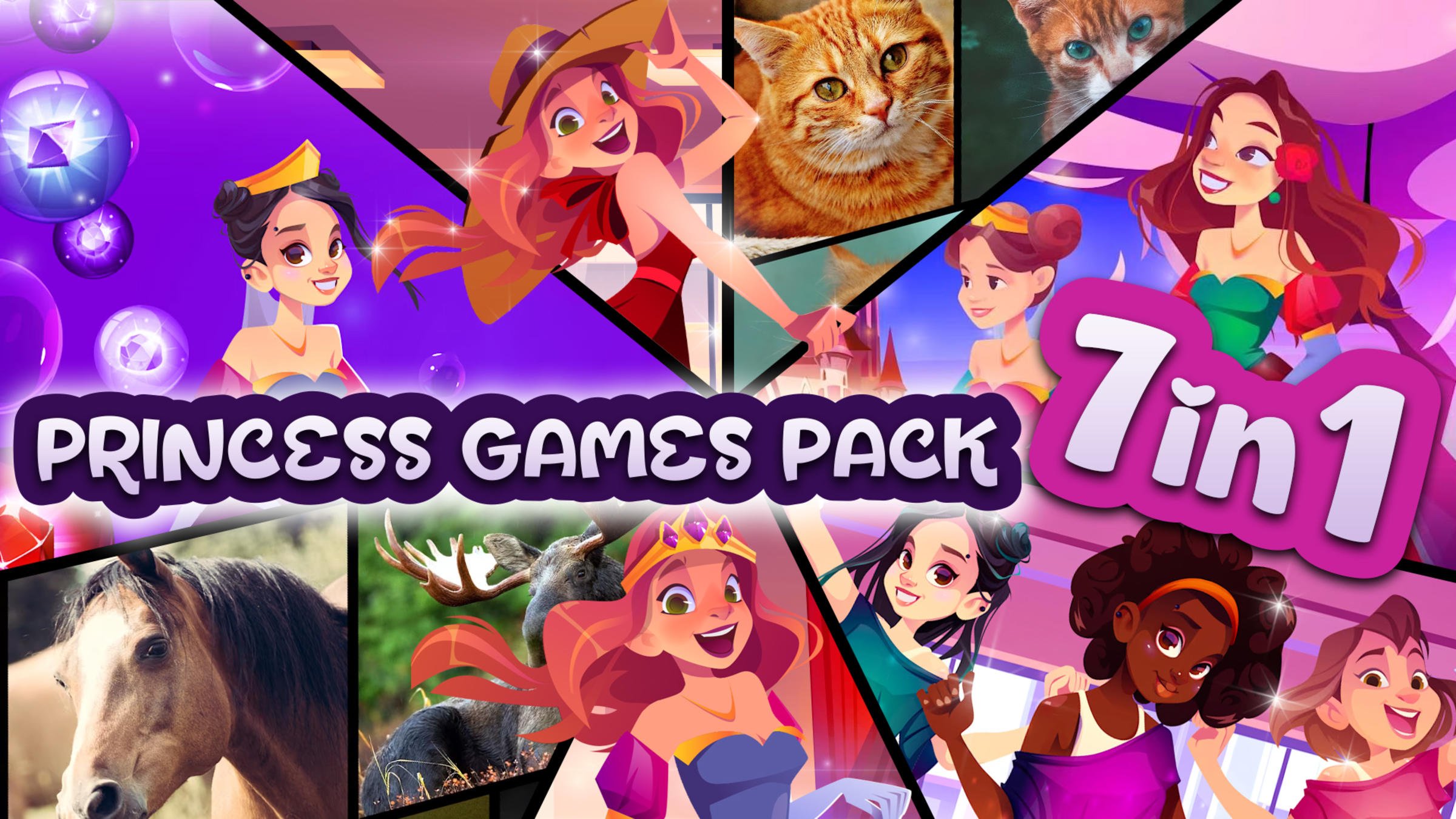 PRINCESS GAMES PACK: 7 in 1!